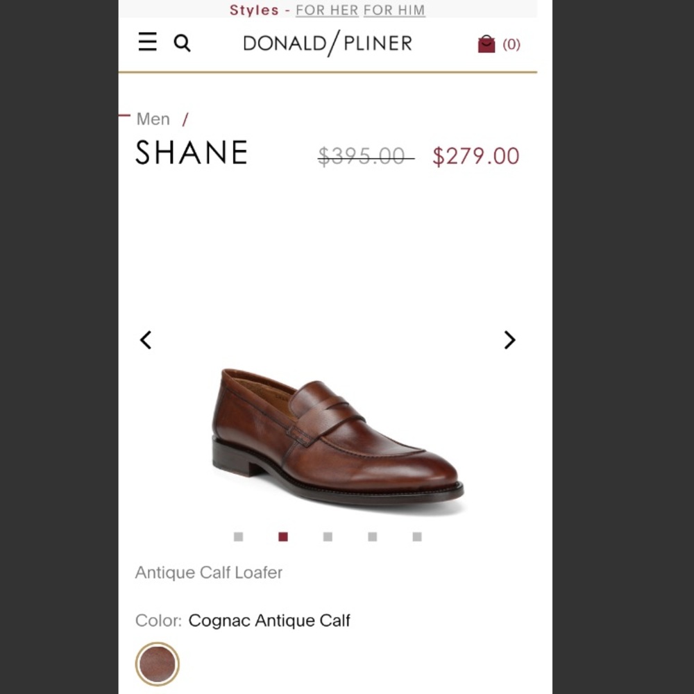 Donald J Pliner leather loafers